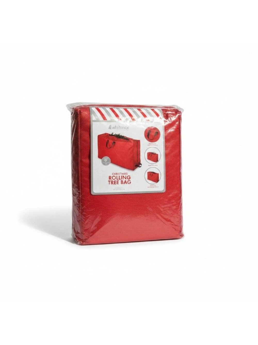 Whitmor Christmas Rolling Tree Bag 50" L x 11.5" W x 27" H Red Brand new